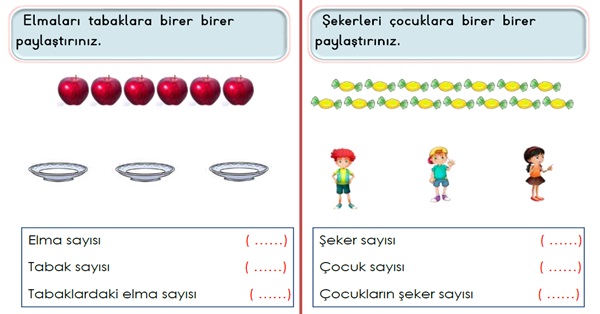 2. Sınıf Matematik Bölme İşlemi (Gruplama ve Paylaştırma) Etkinliği-3