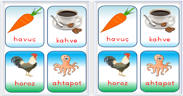 1. Sınıf İlk Okuma Yazma Harf Sezdirme Kartları H-h Sesi