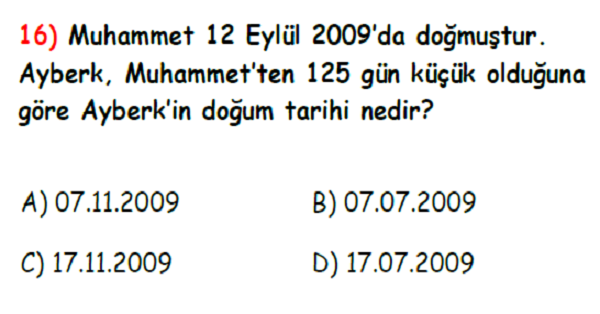 4. Sınıf Matematik Zaman Ölçüleri Yaprak Test-8