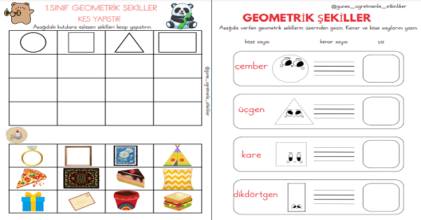1. Sınıf Matematik Geometrik Şekiller