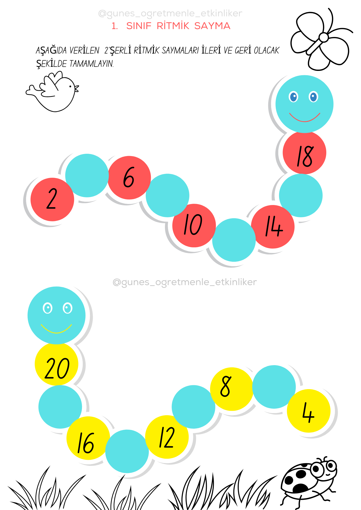 1. Sınıf Matematik Ritmik Saymalar