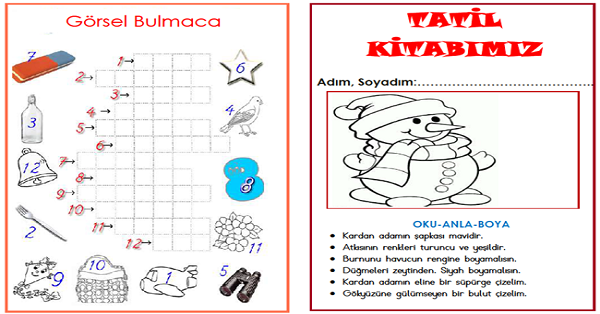 1. Sınıflar Eğlenceli Yarı Yıl Tatil Etkinlikleri 2