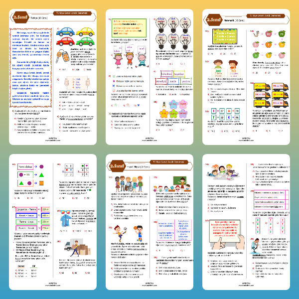 2. Sınıf Aralık Ayı Denemesi (PDF)