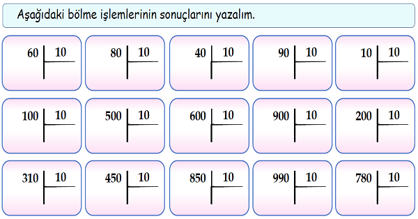4. Sınıf Matematik Zihinden Bölme İşlemi-1
