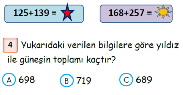 3. Sınıf Matematik Toplama İşlemi Yaprak Test-1