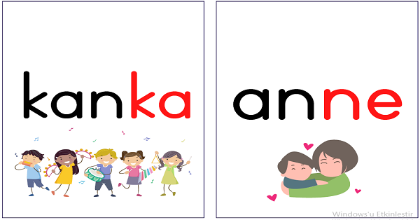 1. Sınıf İlk Okuma Yazma ELAKİN Okuma Kartları