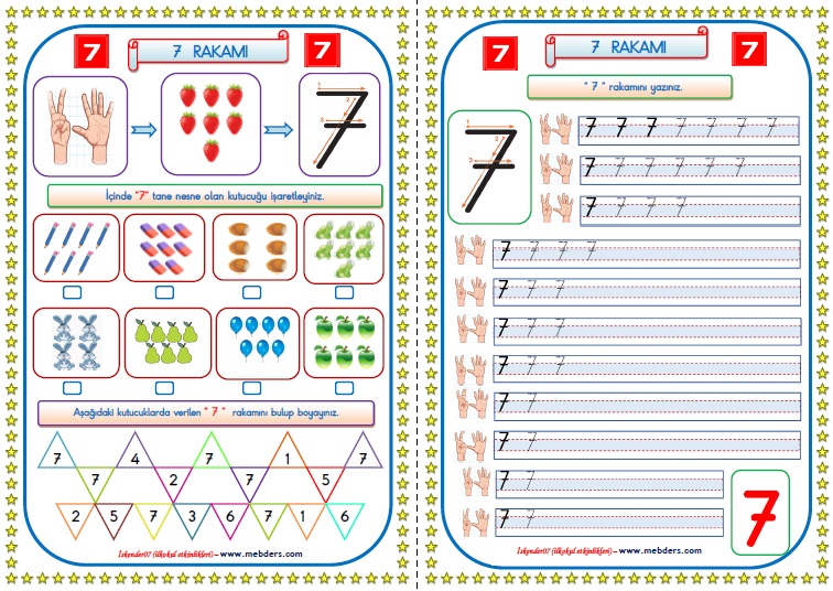 1. SINIF MATEMATİK "7" RAKAMI