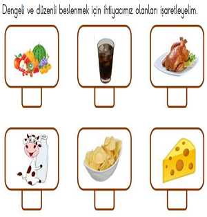2. Sınıf Hayat Bilgisi Öğün Listem Etkinliği