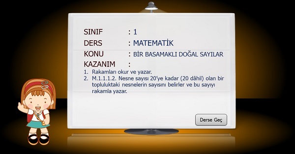 1. Sınıf Matematik Bir Basamaklı Doğal Sayılar Sunusu