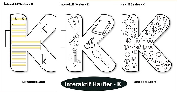 1. Sınıf İlkokuma İnteraktif Harfler - K Sesi