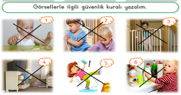 1. Sınıf Hayat Bilgisi Güvenlik Kuralları Etkinliği