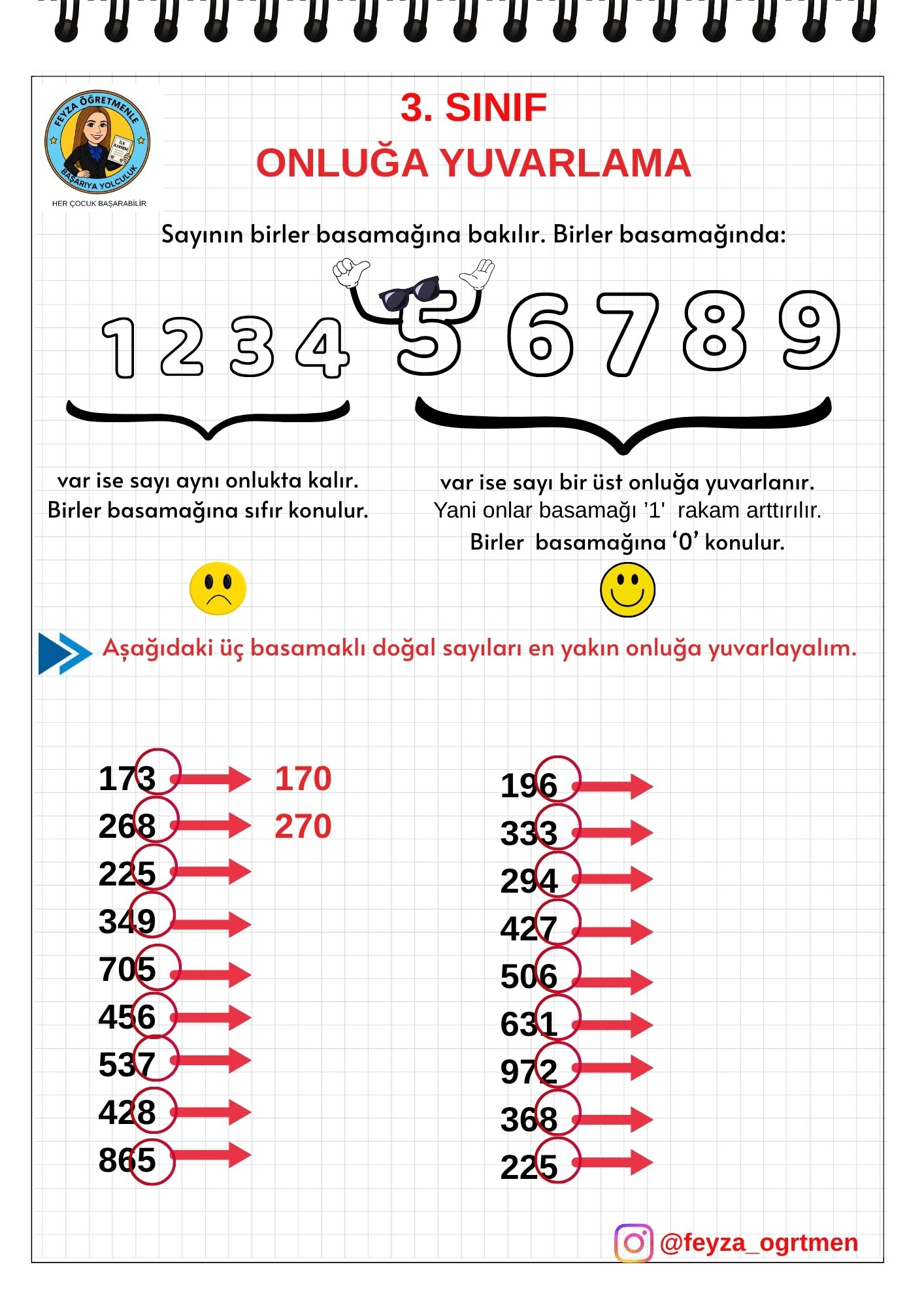 3. Sınıf Matematik Onluğa Yuvarlama Konu Anlatımı