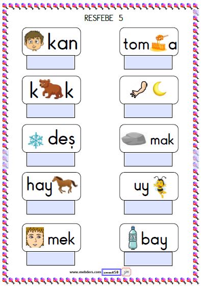 Resfebe Etkinlikleri 5 ( Kolay )