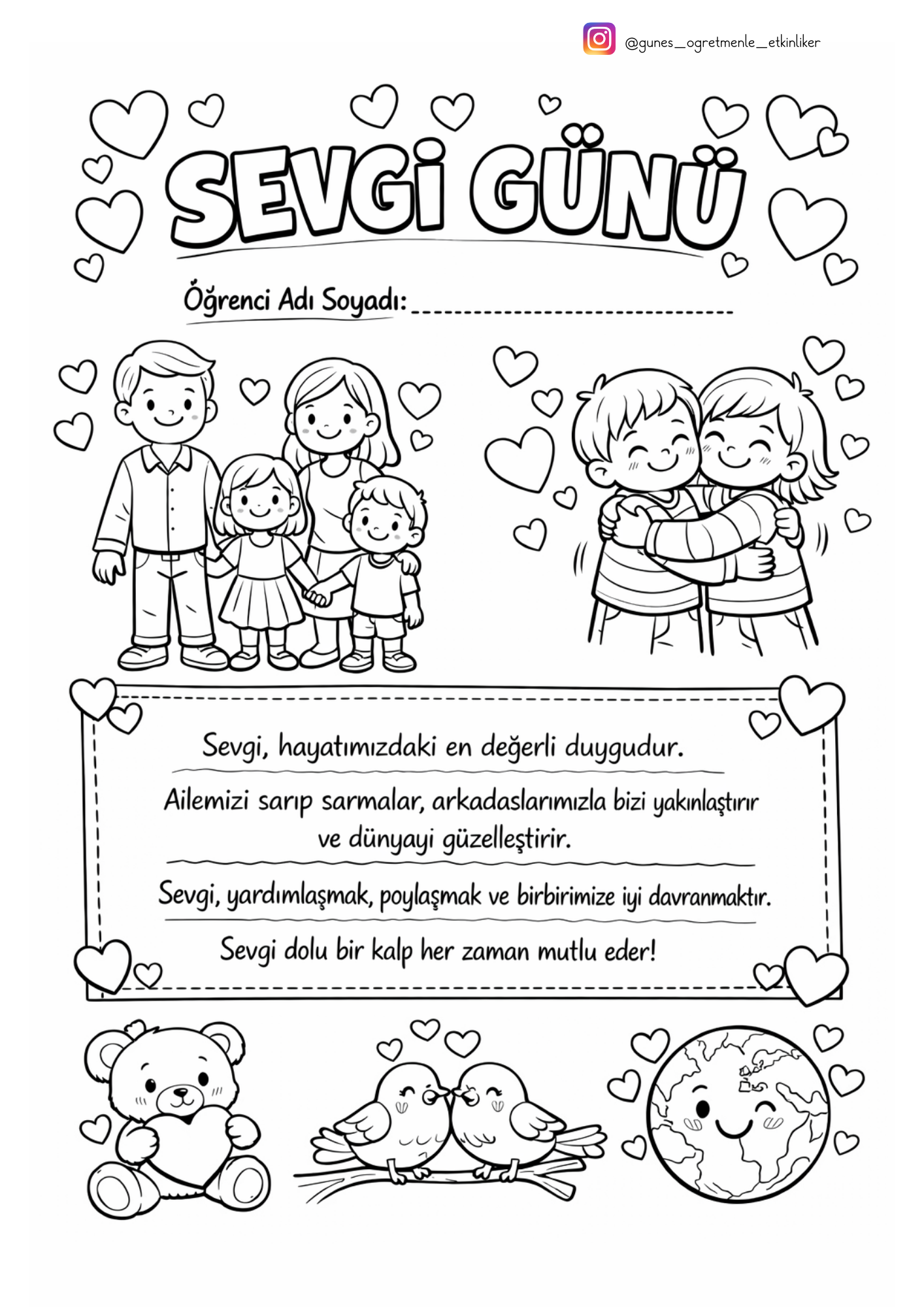 Sevgi Günü Boyama