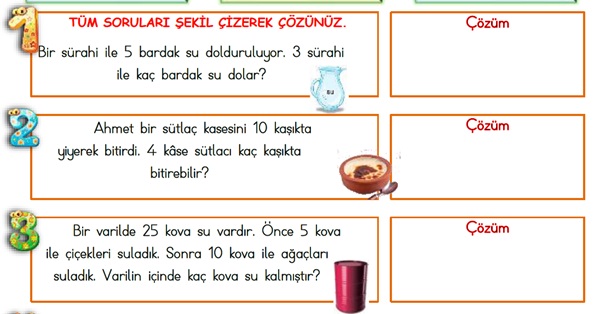 2. Sınıf Matematik Sıvıları Ölçme-Problemler-1