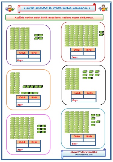 2. Sınıf Matematik Onluk Birlik Çalışması  2