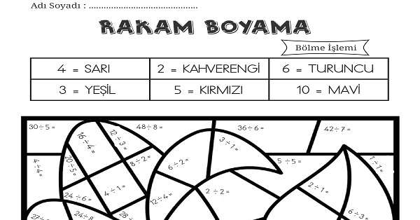 Boyamalı bölme işlemi etkinliği 1