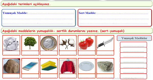 4. Sınıf Fen Bilimleri Maddeyi Niteleyen Özellikler 1