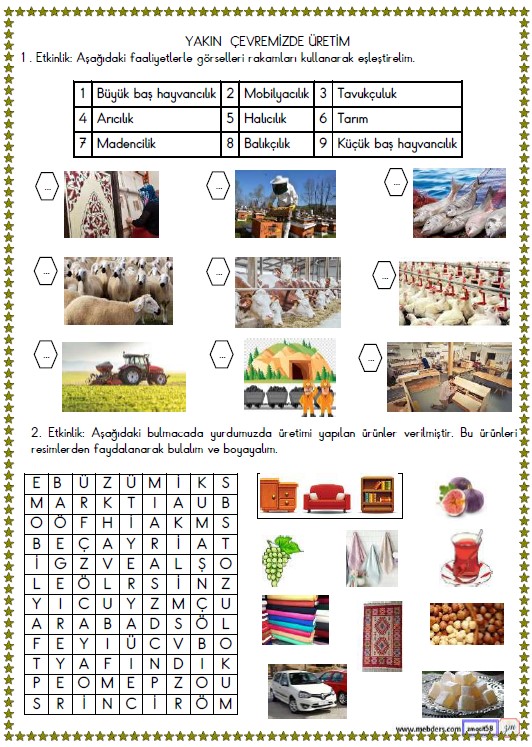 2. Sınıf Hayat Bilgisi Yakın Çevremizde Üretim Etkinliği 3