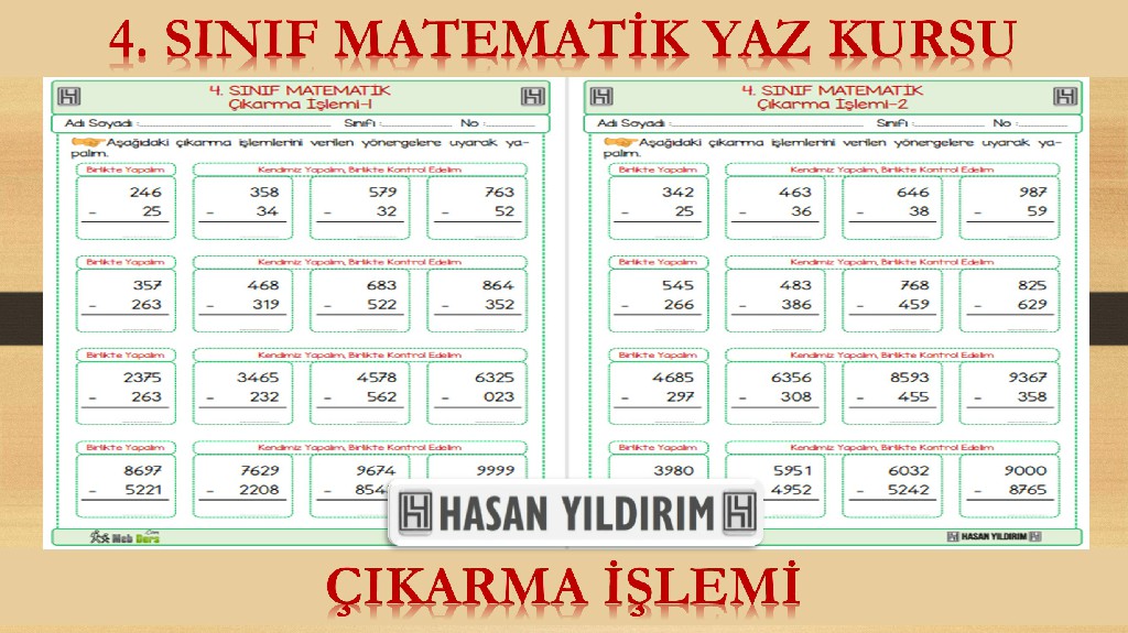 4. Sınıf Matematik Yaz Kursu - Çıkarma İşlemi (4. Sınıfa Hazırlık)