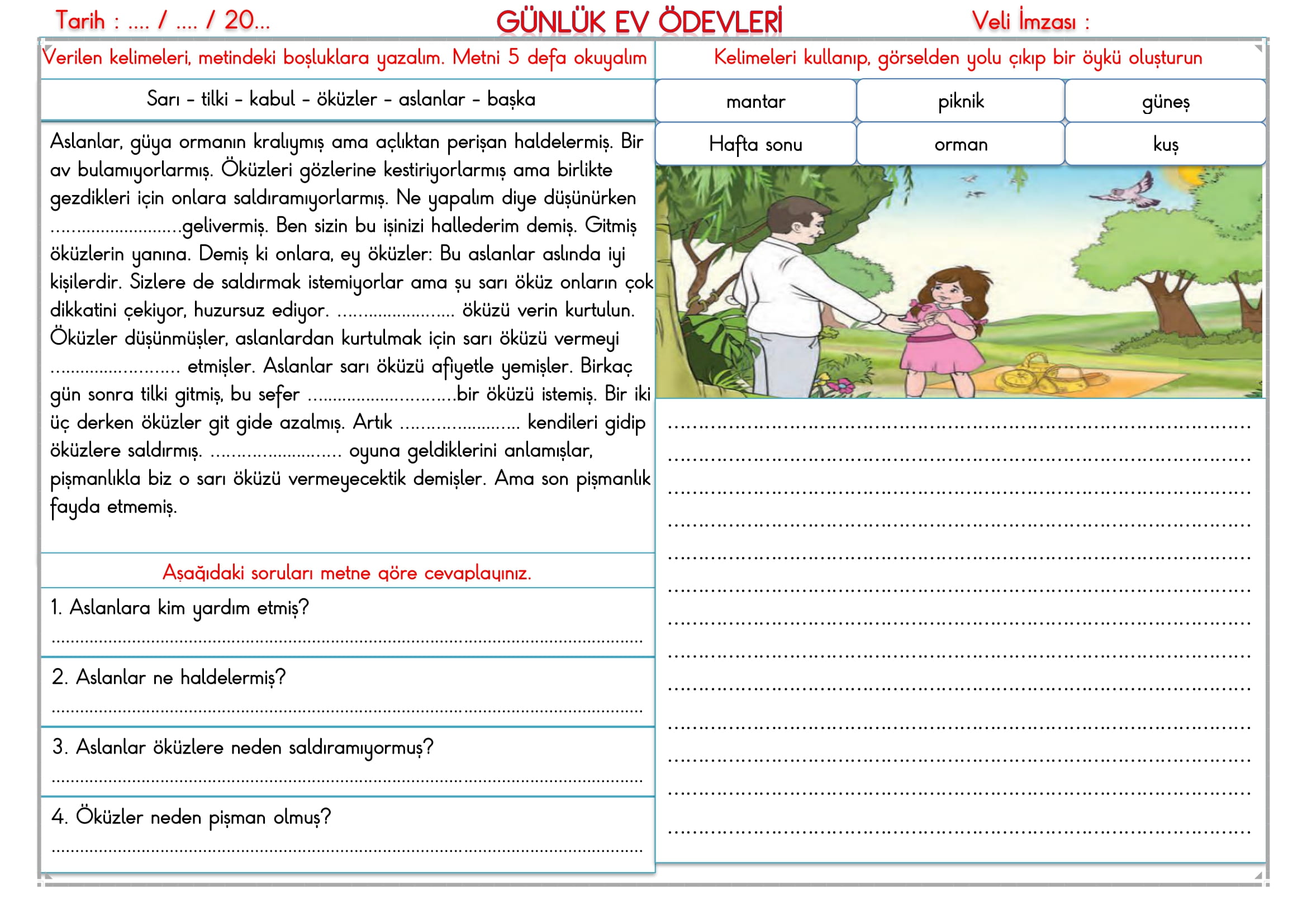 2. Sınıf 17 Şubat 2025 Günlük Ev Ödevi