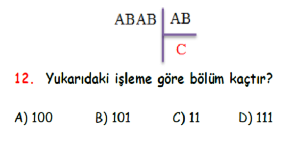 4. Sınıf Matematik Bölme İşlemi Yaprak Test-4