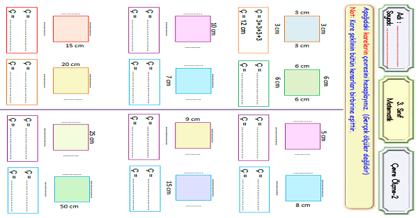 3. Sınıf Matematik Çevre Ölçme (Kare)-2