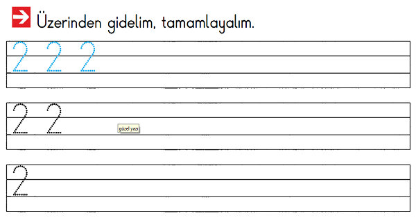 1. Sınıf Matematik (2 Rakamı) İki Rakamı Etkinliği