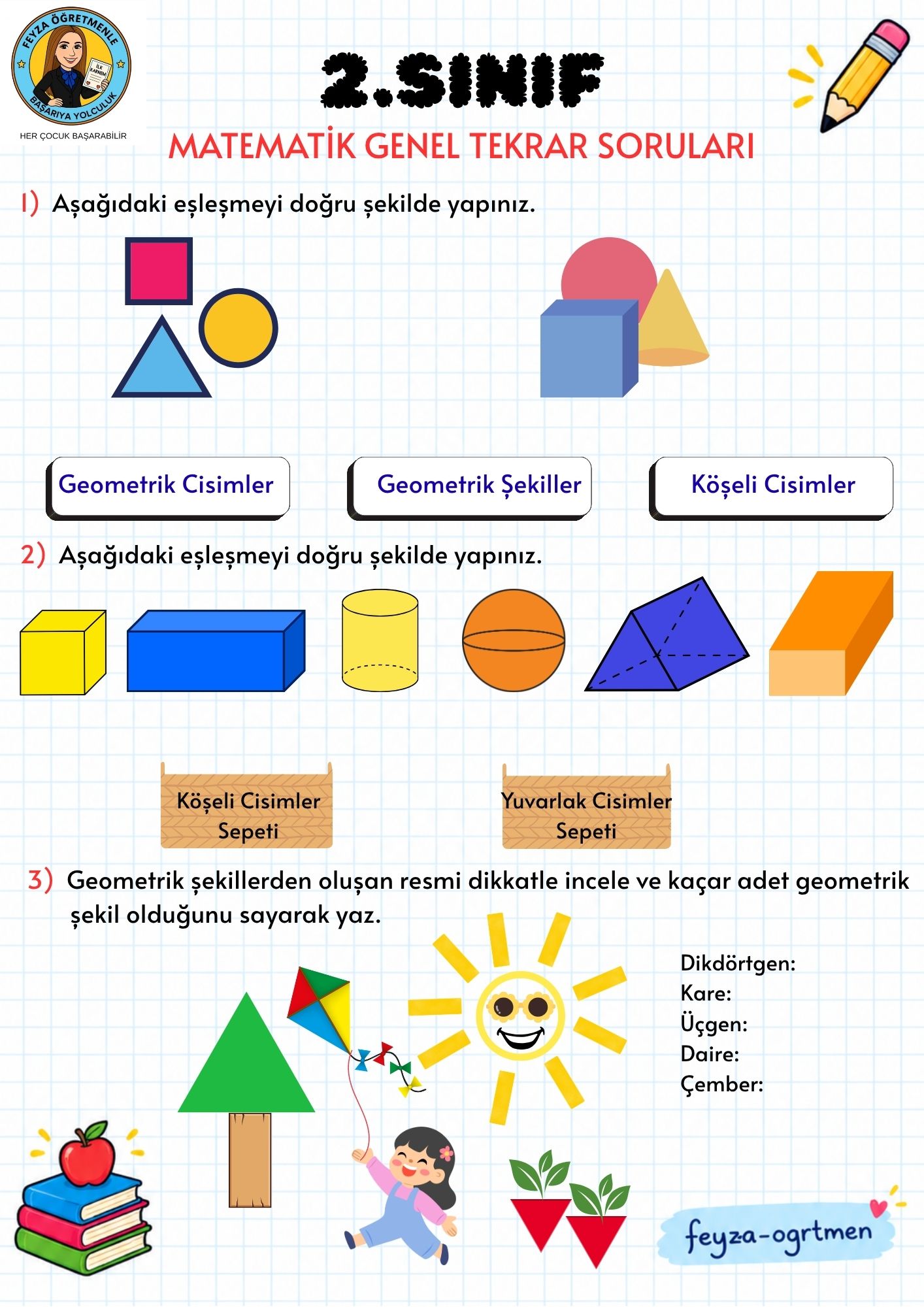 2.Sınıf Matematik 4 haftalık Değerlendirme