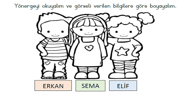 1. Sınıf Türkçe Okuma Anlama Etkinliği 10