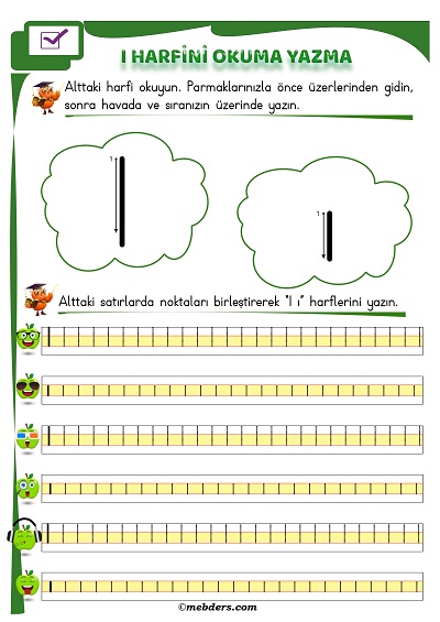 1. Sınıf İlkokuma I Sesi Okuma Yazma Etkinliği