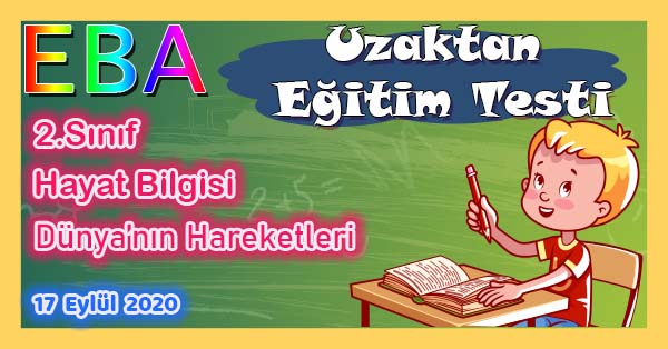 2. Sınıf Hayat Bilgisi Dünyanın Hareketleri Uzaktan Eğitim Testi pdf