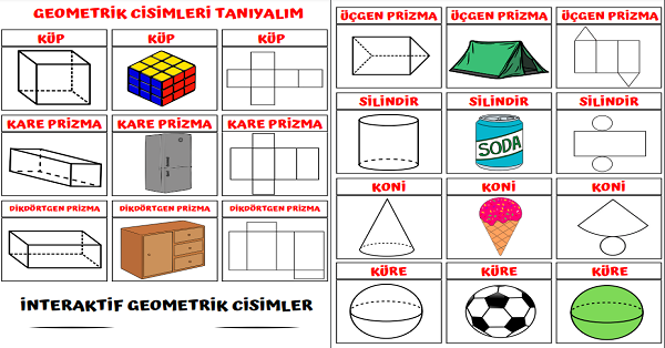2. Sınıf Matematik Geometrik Cisimler İnteraktif Defter Çalışması 3