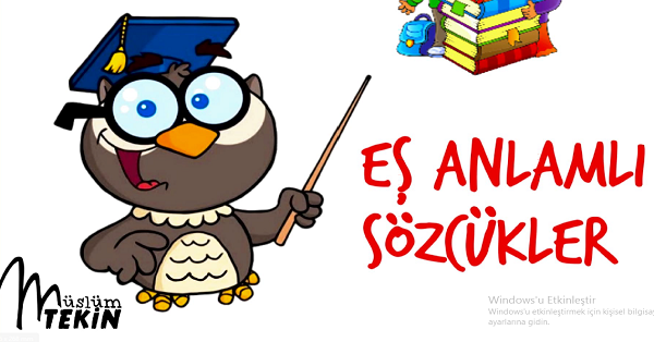 4. Sınıf Türkçe Eş Anlamlı Sözcükler Etkinlik ve Test Çalışması