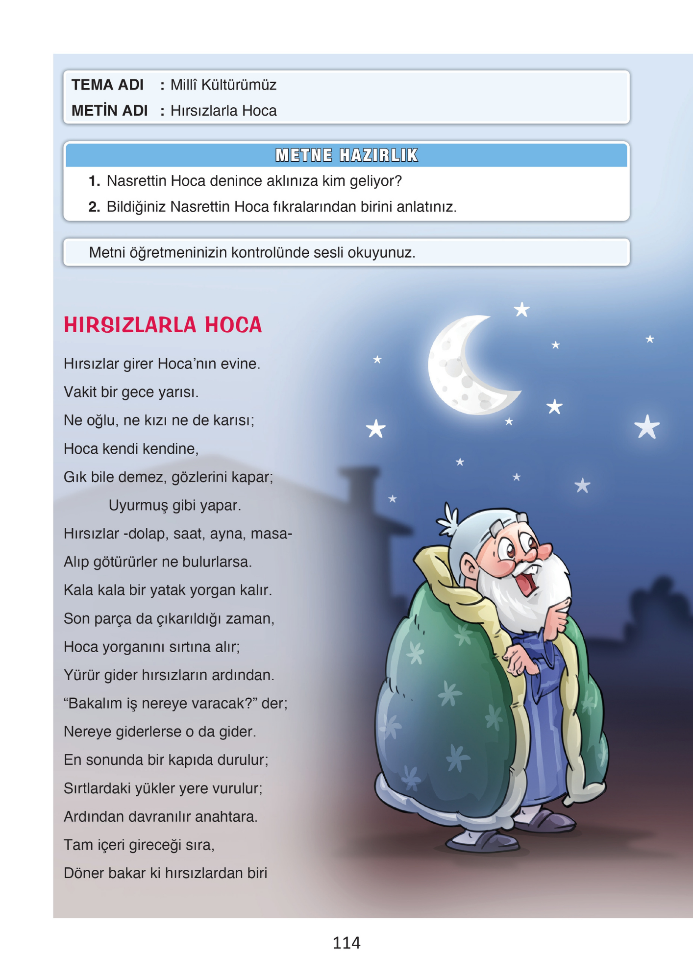 4. Sınıf Türkçe Ada Yayınları Hırsızlarla Hoca Metni Etkinlik Cevapları