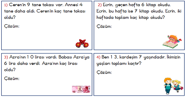 1. Sınıf Toplama İşlemi ile İlgili Problemler 3