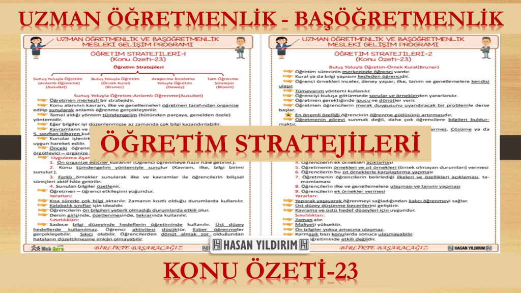 Öğretim Stratejileri (Konu Özeti-23)