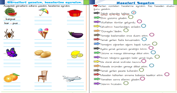 1. Sınıf Türkçe Hece Bilgisi-1