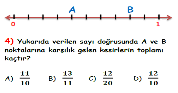 4. Sınıf Matematik Kesirler Yaprak Test-1