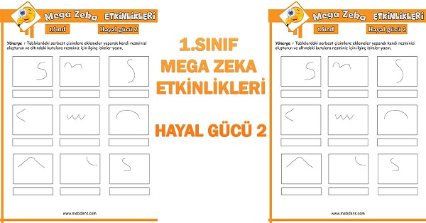 1. Sınıf Mega Zeka Etkinliği - Hayal gücü 2