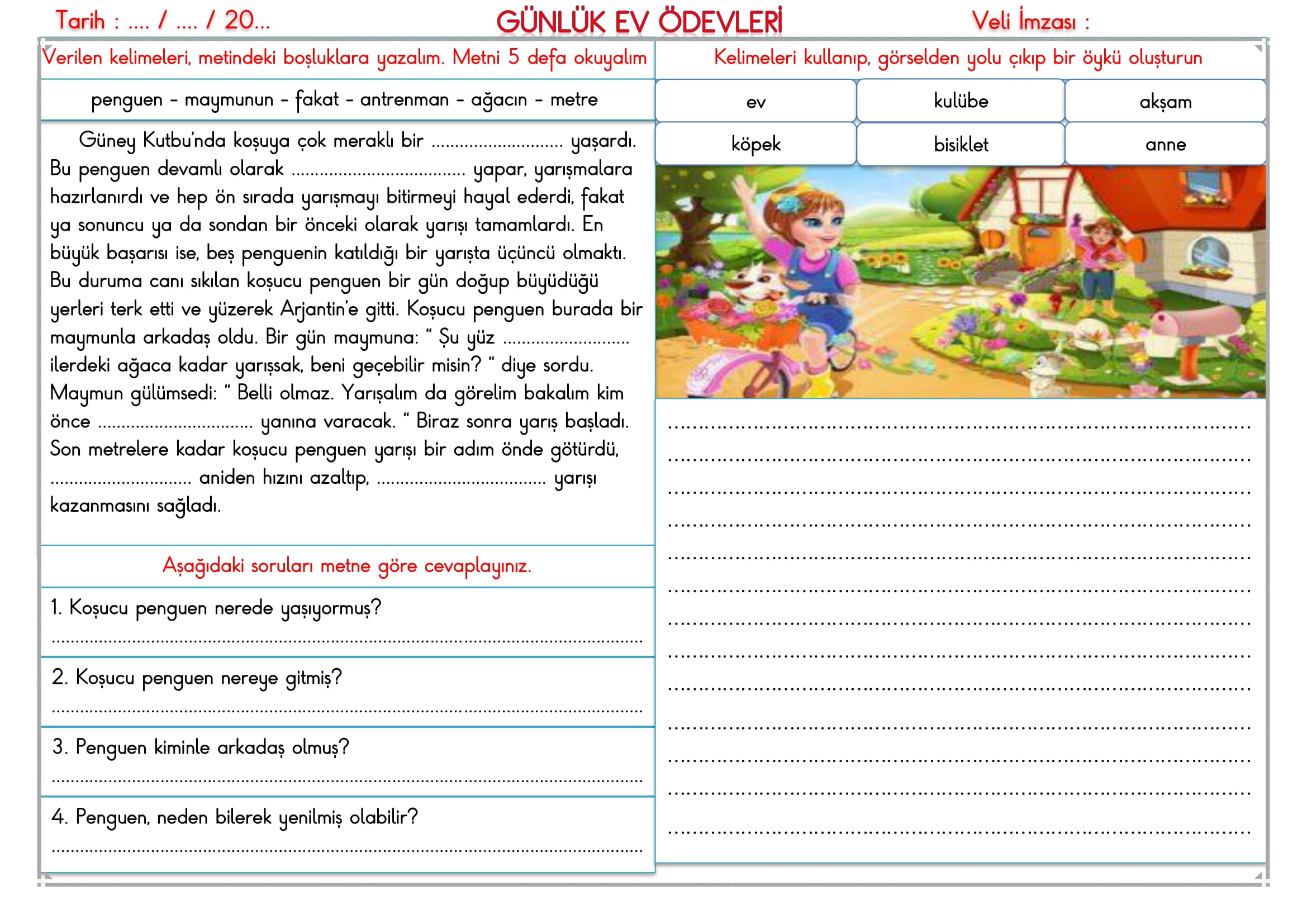 2. Sınıf 10 Aralık 2024 Günlük Ev Ödevi