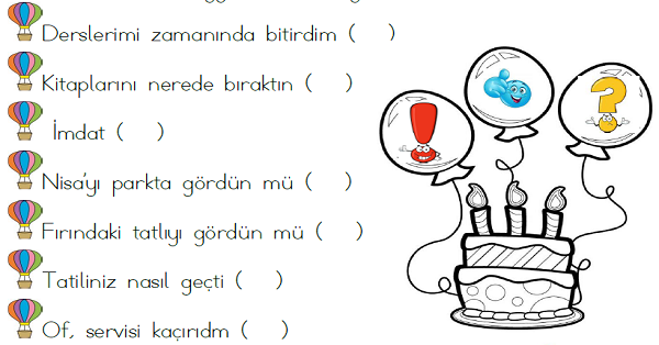 1. Sınıf Türkçe Noktalama İşaretleri-1