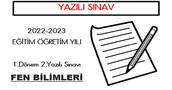 4. Sınıf Fen Bilimleri 1.Dönem 2.Yazılı Sınavı