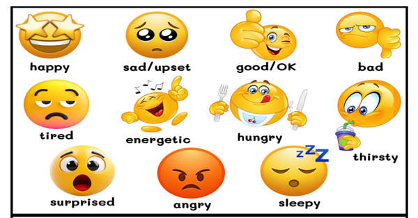3. Sınıf 4.Ünite Feelings&Emotions Resimli Kelime Kağıdı