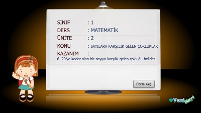 1. Sınıf Matematik Sayılara Karşılık Gelen Çokluklar Sunusu