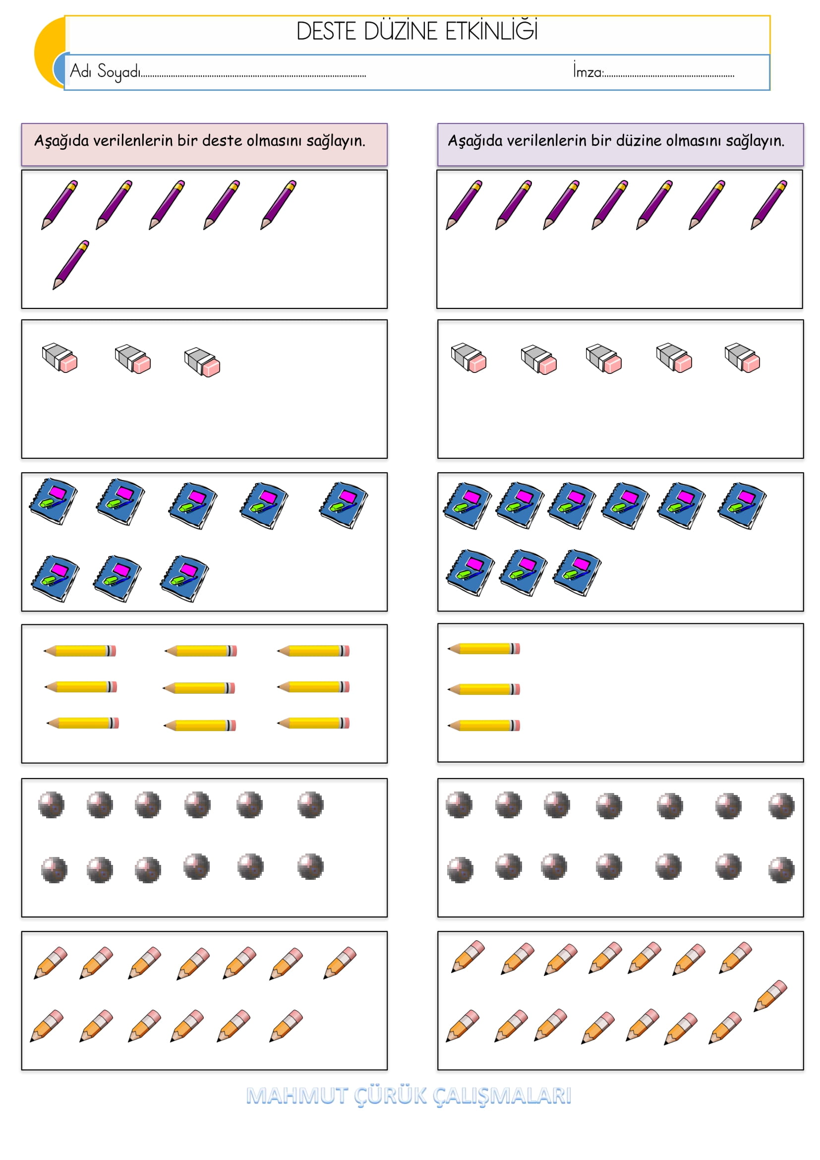 2. Sınıf - Matematik - Deste Düzine Etkinliği-1