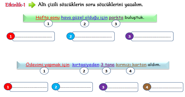 3. Sınıf Türkçe 5N 1K (Soru Cümleleri)-2