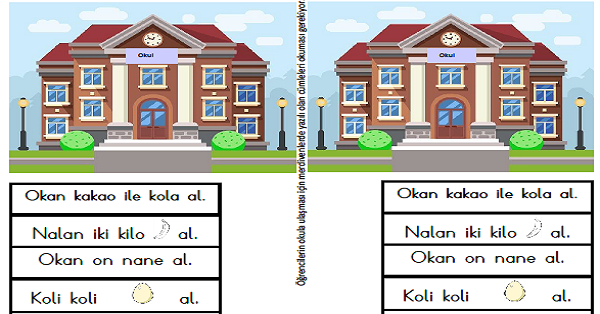 1. Sınıf İlk Okuma O Sesi Okul Merdiveni Katla Oku Etkinliği