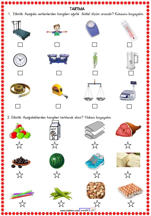 2. Sınıf Matematik Tartma Etkinliği 6