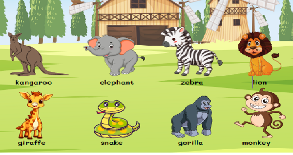 2. Sınıf İngilizce 10.Ünite Animals Resimli Kelime Kağıdı